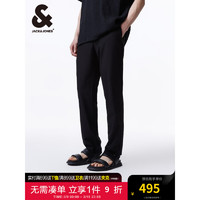 杰克·琼斯（JACK&JONES）夏简约时尚百搭舒适常规黑色男士商务休闲长裤男裤男装224214015 E40 黑色 常规 170/76A/SR