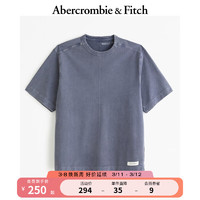 ABERCROMBIE & FITCH男装女装装 24春夏美式圆领简约休闲短袖T恤 355699-1 海军蓝图案 XS (170/84A)