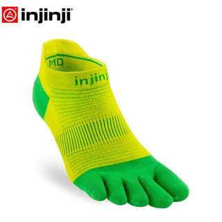 injinji五指袜短筒薄款coolmax吸汗速干防水泡跑步袜分脚趾袜 三叶草 S（37-40）