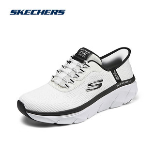 斯凯奇（Skechers）男士运动跑步鞋休闲鞋232446 白色/黑色/WBK 41.5