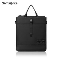 Samsonite 新秀丽 斜挎包男士大容量单肩包休闲旅行托特包商务时尚手提包卡杜拉尼龙材质 QK8*09002 黑色