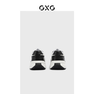 GXG男鞋板鞋男潮流运动板鞋休闲鞋板鞋厚底男休闲鞋 白色/黑色 40