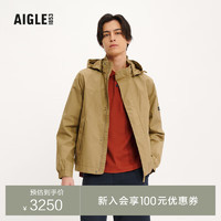 AIGLE艾高冲锋衣夹克2024年春夏GORE-TEX防风防雨透汽户外男 特浓啡 AT912 XL