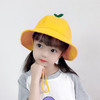 叕二叕 儿童帽子日系小黄帽幼儿园小绿芽小黄帽渔夫帽遮阳盆帽 绿芽小黄帽