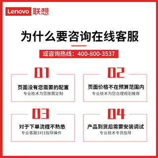 联想(ThinkServer) T100C 塔式服务器台式电脑ERP财务办公 酷睿i9-10900/32G/2*4T/3060 8G/500W