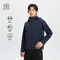 KOLON SPORT可隆户外男子弹力防风防水夹克冲锋衣 黑色BK 180/XL