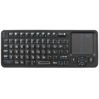 Rii 锐爱 无线迷你键盘K06可充电便携掌上背光键盘红外学习按键支持多种系统电脑智能电视机顶盒投影 黑色