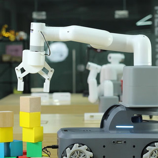大象机器人Jetson Nano六轴机械手臂AI视觉识别ROS开源程机器人 白色机械臂