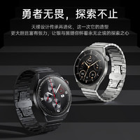 W&P 适用华为手表表带GT3/watch3/4/pro/GT2不锈钢金属腕带46/22MM 单格链式-超轻材质-适用46MM表盘