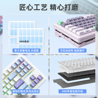 XINMENG 新盟 M87PROV2 87键 三模机械键盘 甜酷粉 G黄轴 RGB
