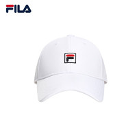 FILA 斐乐棒球帽款春时尚经典休闲鸭舌帽遮阳帽 标准白-WT XS