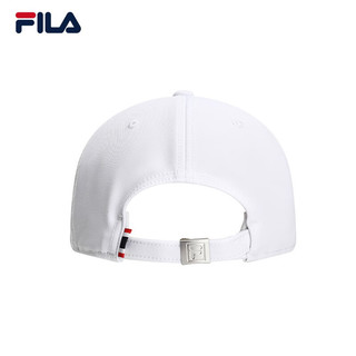 FILA 斐乐棒球帽款春时尚经典休闲鸭舌帽遮阳帽 标准白-WT XS