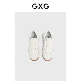 GXG男鞋板鞋男潮流运动板鞋休闲鞋板鞋厚底男休闲鞋 白色 39