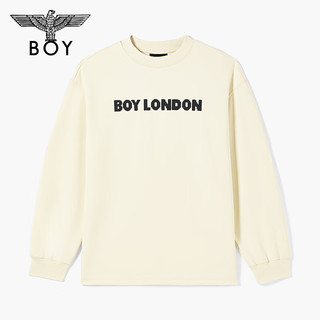 BOY LONDON春夏24款上衣字母印花宽松米白色长袖T恤N00008 米白色 L