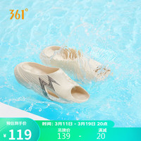 361° 361度 运动拖鞋男BIG3户外居家透气沙滩凉拖鞋子男672421104-2 沙丘白/月球灰 43