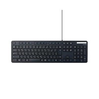 ELECOM 宜丽客 精巧薄型 带数字键有线键盘 黑色TK-FCM108KB