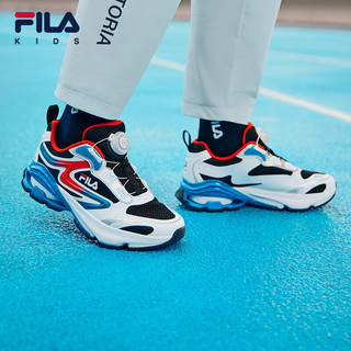 FILA 斐乐 童鞋儿童运动鞋2024夏中大童童男女童跑鞋BOA太空舱 黑/斐乐白-BW 40码 内长25.0cm