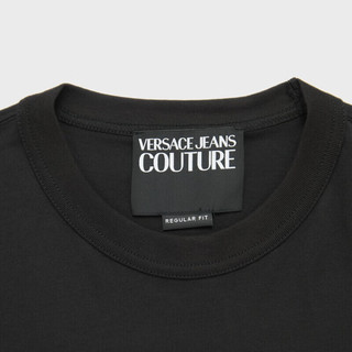 范思哲Versace Jeans Couture男装24春夏男士LOGO印花短袖T恤 黑色 M M(180/92A) BLACK-899黑色