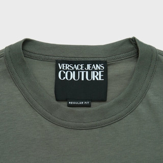 VERSACE 范思哲 Jeans Couture男装24春夏男士LOGO印花短袖T恤 绿色 S