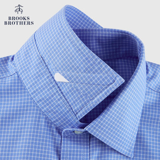 布克兄弟（BrooksBrothers）男士24早春宽距领牛津纺长袖免烫正装衬衫 4003-蓝色 17/4/H