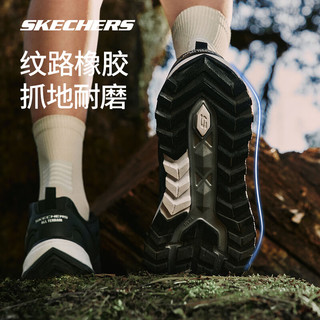 SKECHERS 斯凯奇 云海 2024春男女款户外徒步鞋登山缓震运动鞋180054 女款-黑色/白色/BKW 38