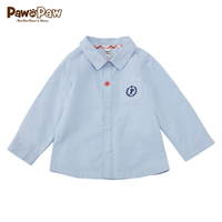 Paw in Paw PawinPaw卡通小熊童装2024年春季婴童男宝宝衬衫小童长袖 Blue蓝色/50 100