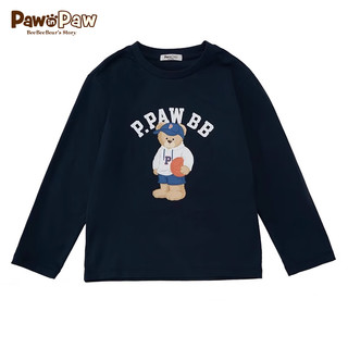 PawinPaw卡通小熊童装2024年春季男女童卡通印花长袖圆领T恤 米白色/39 100