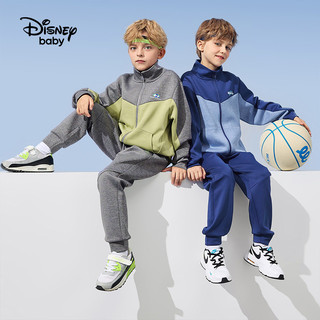 88VIP：Disney baby 迪士尼男童速干长袖套装2024春秋新款儿童户外洋气运动两件套童装