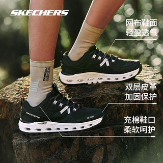 SKECHERS 斯凯奇 云海 2024春男女款户外徒步鞋登山缓震运动鞋180054 女款-黑色/白色/BKW 36.5