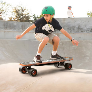 enSkate遥控电动滑板车四轮男女智能电动滑板代步车成人儿童通用滑板车 mini遥控橙色（单驱动)加发光轮