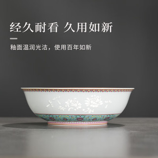 景德镇官方大号面碗单个中式家用装菜碗青花玲珑简约汤碗散件 