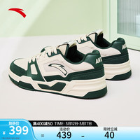 ANTA安踏烈焰5丨王一博同款板鞋男鞋潮流休闲鞋厚底增高运动板鞋112428081 白垩色/墨藻绿-5 40