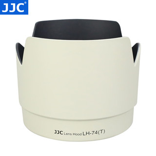 JJC 相机遮光罩 替代ET-74 适用于佳能EF 70-200mm F4L小小白镜头6D2 5DS 5DSR 90D 80D 77D单反配件 白色