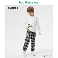 FROG PRINCE 青蛙王子 男童格子休闲长裤2024春秋新款工装束脚裤子