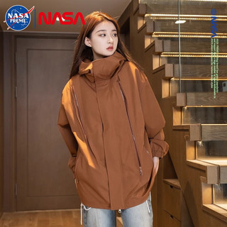 Colombass冲锋衣外套男NASA秋季潮牌美式机能工装款户外登山服夹克男 杏色 2XL(140-160斤)