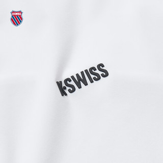 盖世威（K·SWISS）女外套 24夏季 运动休闲连帽针织上衣 1910048 101雪峰白 M