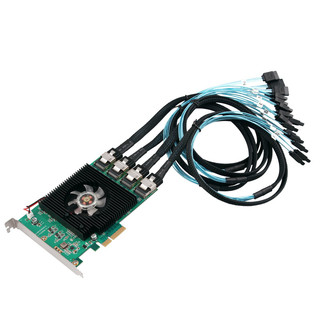 乐扩 SATA3.0扩展卡16口SATA3接口扩展卡磁盘转接卡PCI-E