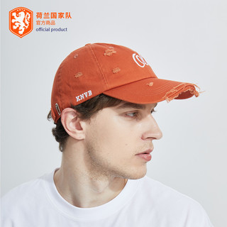 ALL STAR PARTNER 聚星动力 荷兰国家队 橙色破洞刺绣男女同款棒球帽时尚足球迷