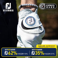 FootJoy高尔夫手套FJ男士HyperFLX高性能透气舒适小羊皮运动手套单只装 HyperFLX白/灰(右手) #22