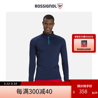 ROSSIGNOL金鸡男款滑雪保暖速干衣内搭滑雪服内衣弹力雪服打底衫 深藏青色 M