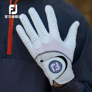 FootJoy高尔夫手套FJ男士HyperFLX高性能透气舒适小羊皮运动手套单只装 HyperFLX白/灰（右手） #26