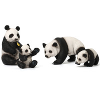 玛奇乐（MECHILE）仿真动物模型玩具动物亲子套装动物园认知启蒙玩具儿童 大熊猫一家