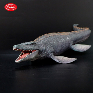 Cikoo斯高侏罗纪恐龙玩具远古陆地天空海洋传奇仿真实心模型手办摆件 28沧龙（嘴巴可动  袋装)