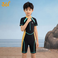 361° 361儿童泳衣男童2024新款儿童泳衣男童中大童连体短袖运动游泳衣