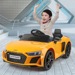 smartbebe圣贝儿奥迪r8儿童电动车四轮摇摆双驱动坐人遥控宝宝玩具车