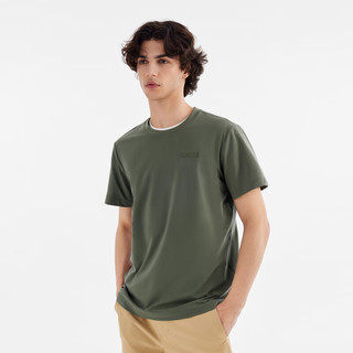AIGLE艾高春季男士吸湿排汗UPF40+防晒防紫外线短袖T恤 灌木绿 AH985 M(175/92A)