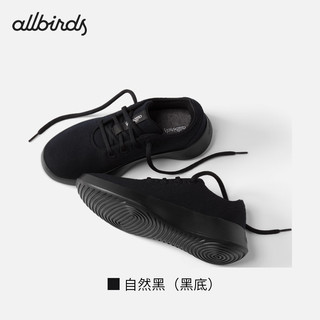 Allbirds Wool Runner 2 春羊毛休闲鞋第2代透气男女运动鞋 自然黑（黑底） 40.5 女码