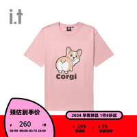 UNDER GARDENit  男装短袖T恤2024春夏趣味可爱卡通印花00585XM PKY/粉红色 M