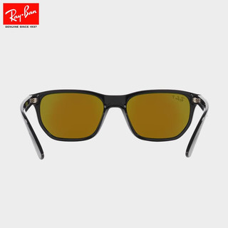 雷朋（RayBan）太阳镜法拉利联名款开车运动户外墨镜0RB4404M  灰框蓝色镜面绿色偏光镜片