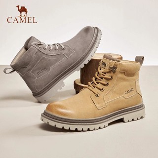 CAMEL 骆驼 男鞋2023秋季新款复古休闲沙漠靴厚底舒适耐磨男士高帮工装靴